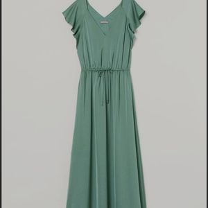 Maxi dress with butterfly sleeves